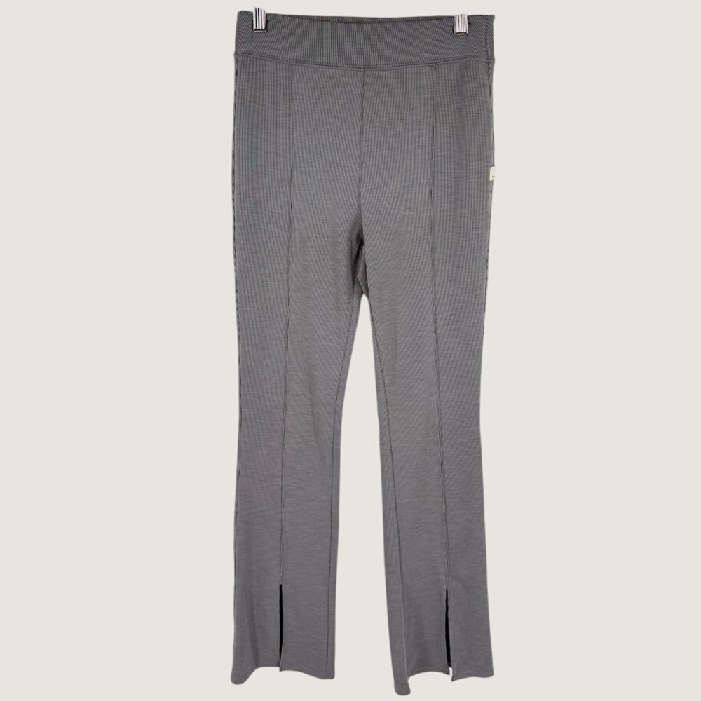 Vuori Daily Split Flare Pant Women S Gray Ribbed Stretch Active Athleisure Yoga